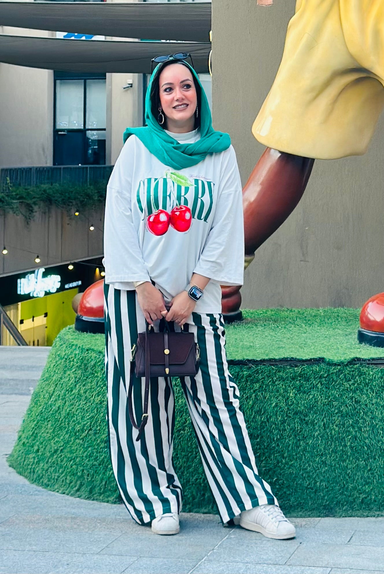 Green cherry summer set (S/M) up to 70 KG