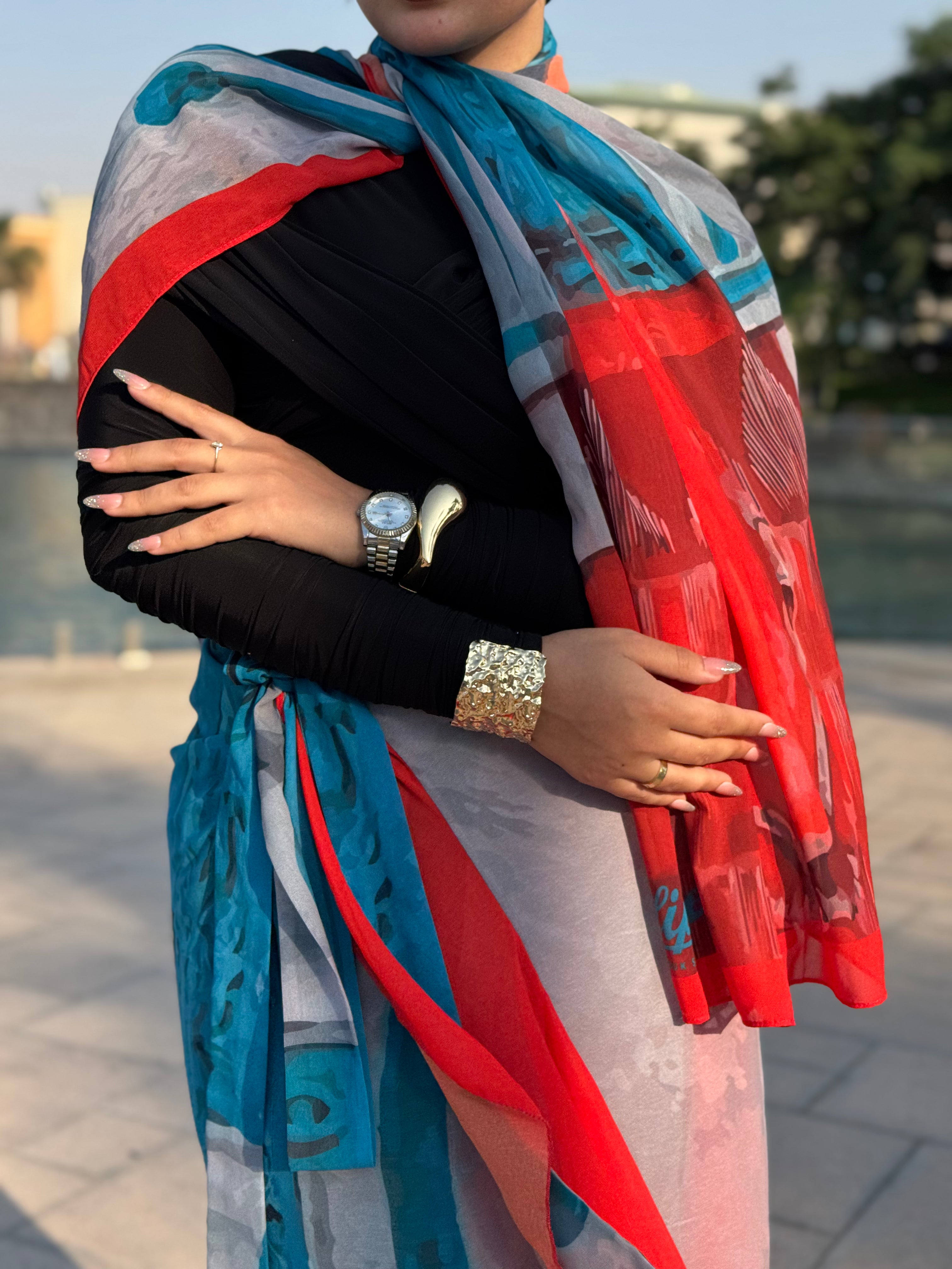 Chiffon Royalty set  (cover up and scarf)
