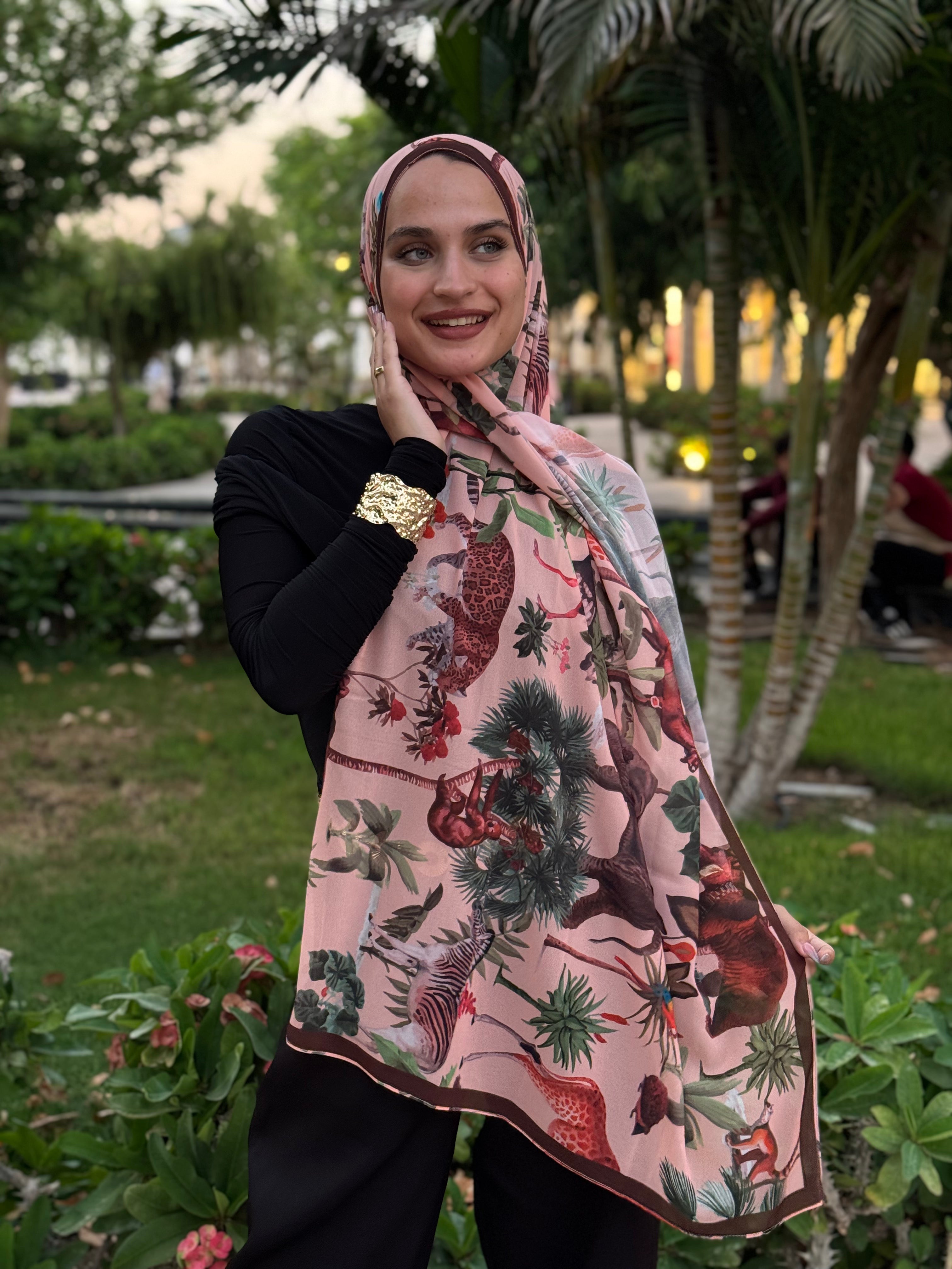 Soft Chiffon Elephant Elegance scarf