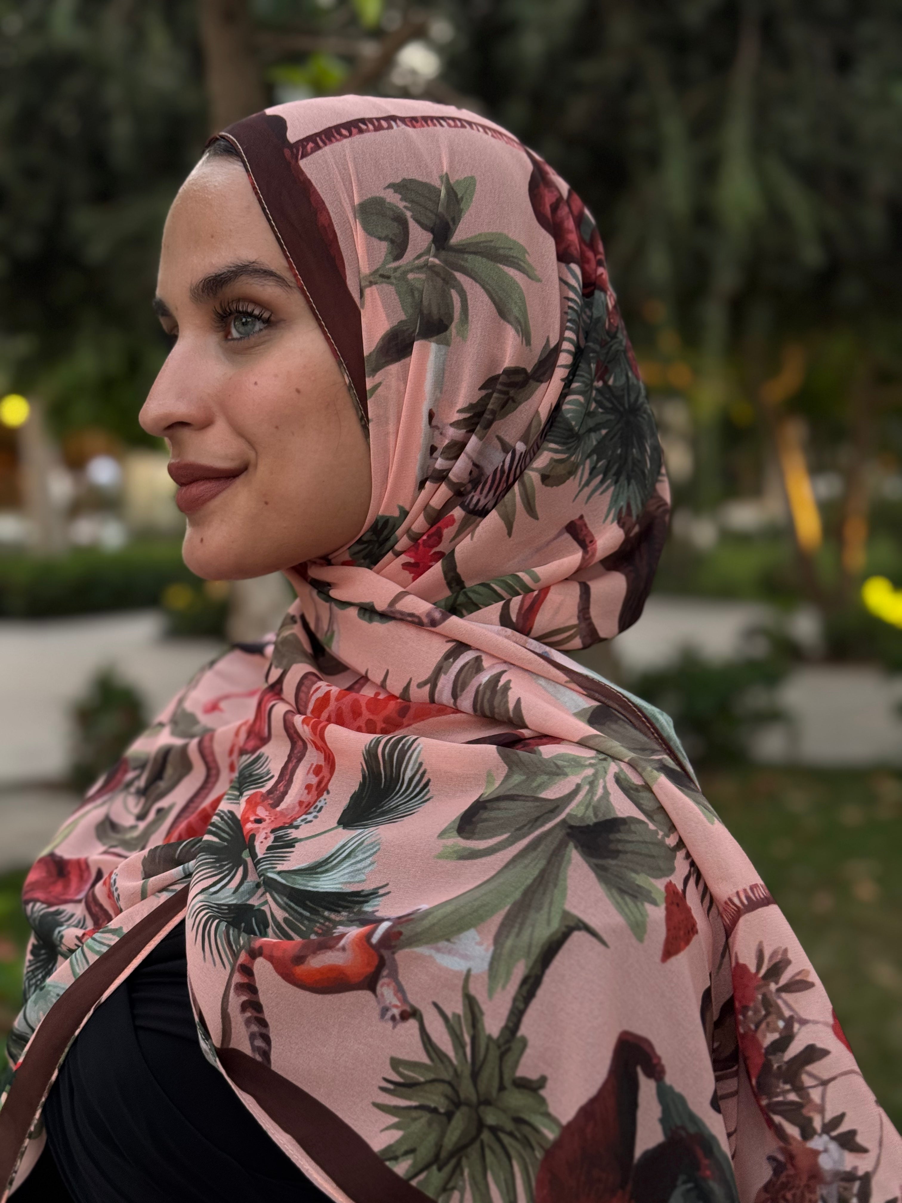 Soft Chiffon Elephant Elegance scarf